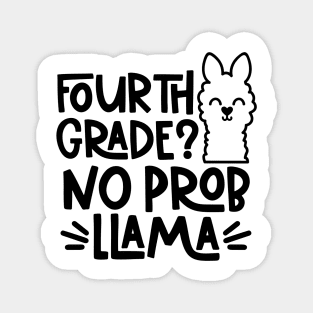 Fourth Grade, No Problem Llama Funny Kids Back to School Magnet