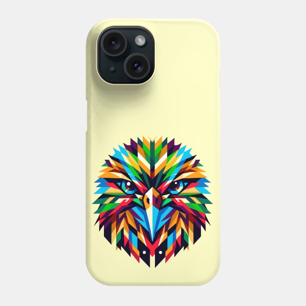 Geometric Kiwi Bird: Colorful Mosaic Art Phone Case by AmandaOlsenDesigns