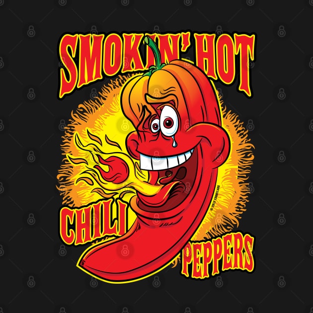 Smokin Hot Spicy Flaming Red Hot Chili Pepper by eShirtLabs