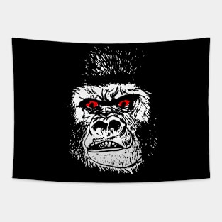 Scary White Gorilla Tapestry