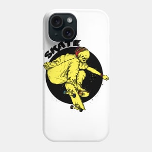 Skateboarding Skull Phone Case