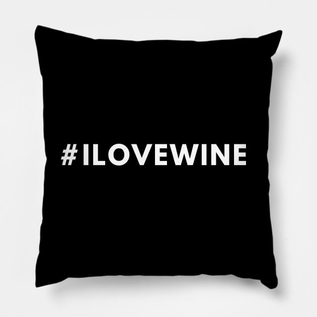 I Love Wine #ilovewine - Hashtag Shirt Pillow by 369designs