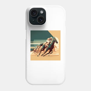 Art Deco Style Horse Racing Phone Case