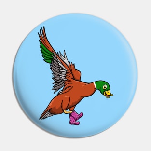 Duck Wearing boots Pin