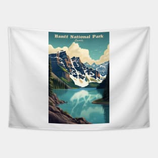 Banff National Park Travel Poster Tapestry