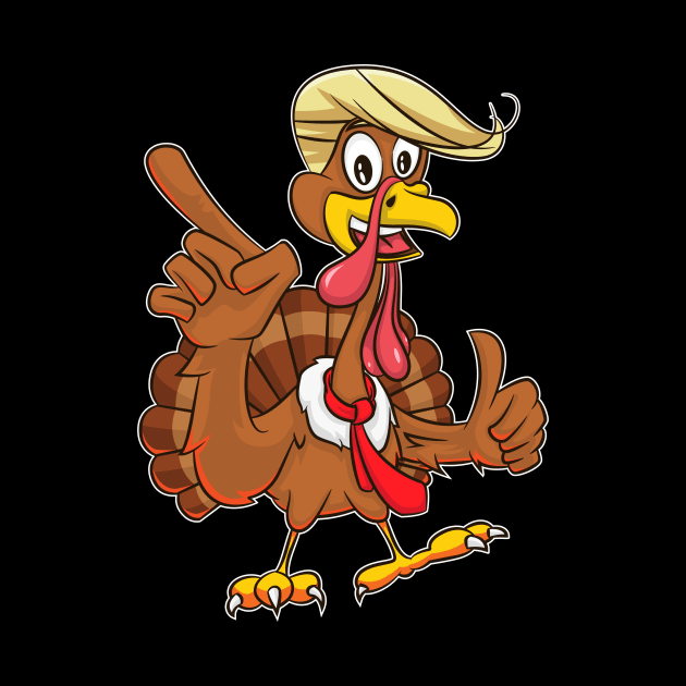 Make Thanksgiving Great Again Funny Trump Turkey by teeleoshirts