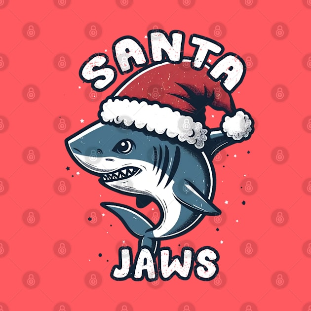 Santa Jaws- Funny Christmas Shark by Trendsdk