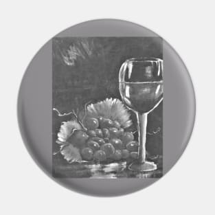 Wine and Grapes Pin