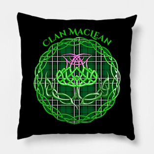 MacLean Scottish Tartan Celtic Thistle Pillow