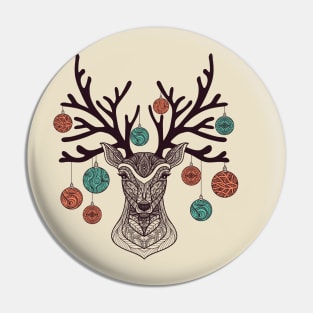 Christmas Reindeer Face Pin