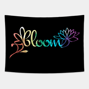 Bloom Logo Rainbow Tapestry