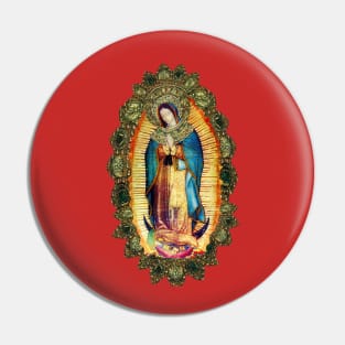 Our Lady of Guadalupe Mexican Virgin Mary Mexico Angels Tilma Aztec Queen of Heaven Pin