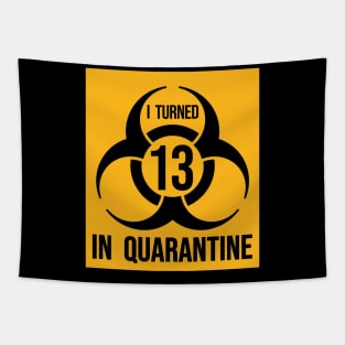 I Turned 13 in Quarantine Shirt - Biohazard Series Tapestry