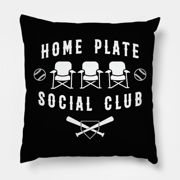 Home Plate  Social Club, Midday, Softball Mom, Softball Dad, Softball Game Day, Softball Grandma, Softball Family Pillow by SmilArt