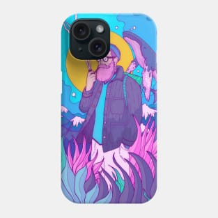 Man and whale Phone Case