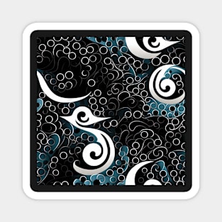 Abstract Swirls and Waves Effect illustration Magnet