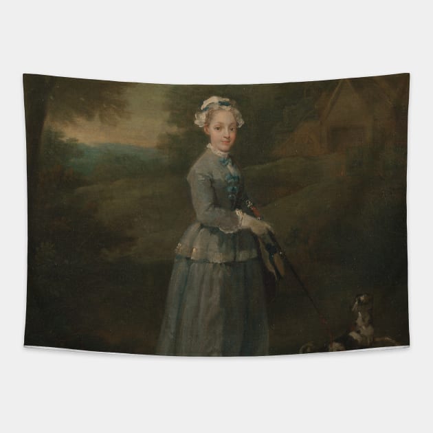 Miss Wood by William Hogarth Tapestry by Classic Art Stall