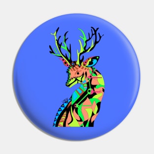 mexican reindeer venado ecopop in totonac patterns art Pin