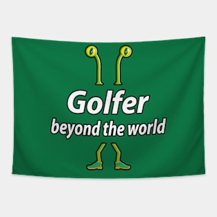 Golfer beyond the world Tapestry