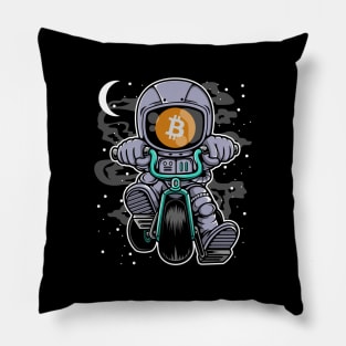 Astronaut BitCoin BTC To The Moon Crypto Token Cryptocurrency Wallet Birthday Gift For Men Women Kids Pillow