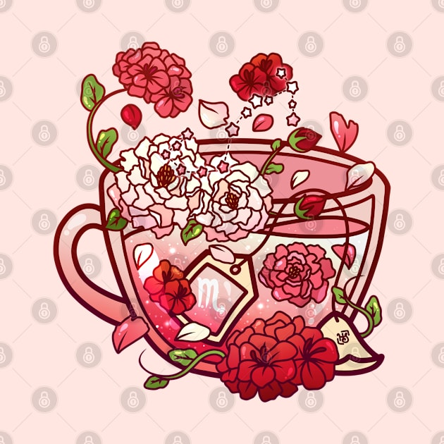 Scorpio Zodiac Teacup by heysoleilart