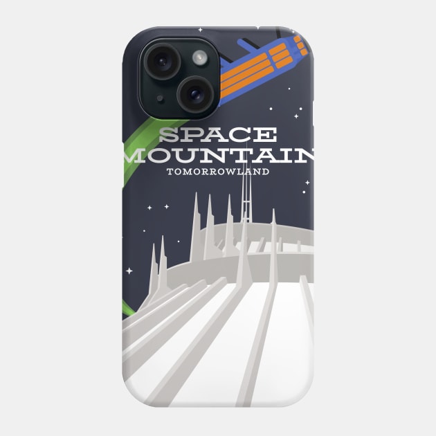 Space Mountain Phone Case by parkhopperapparel