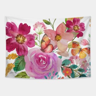 Festive Flower Garden A Tapestry