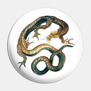 Dragon and Phoenix by Katsushika Hokusai Pin