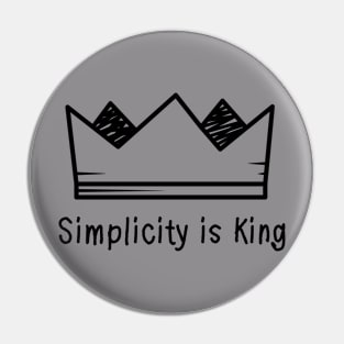 Crown - Simplicity is King Shirt Pin