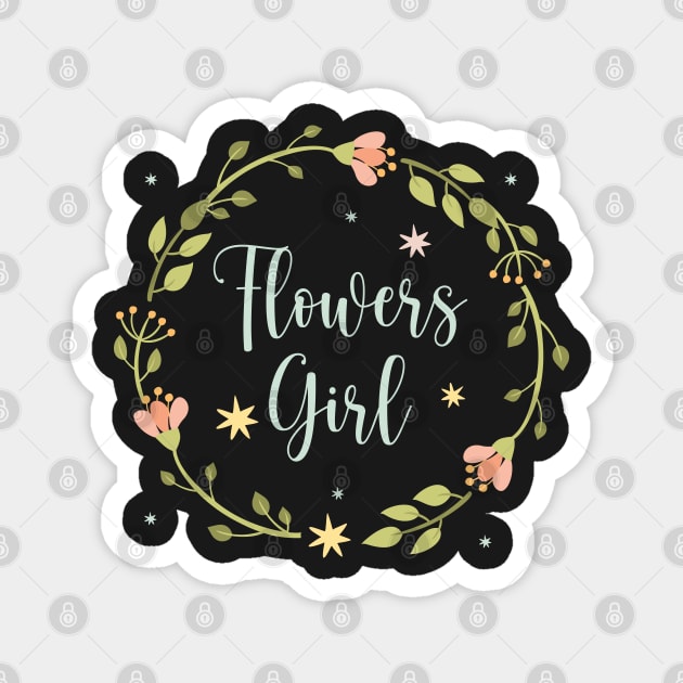 Elegant Flower Girl, Cute Flower Girl Idea, Wedding Party Magnet by Islanr