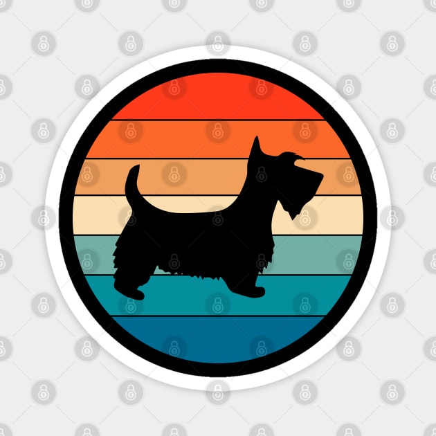 Vintage Scottie Silhouette Dog Magnet by ChadPill