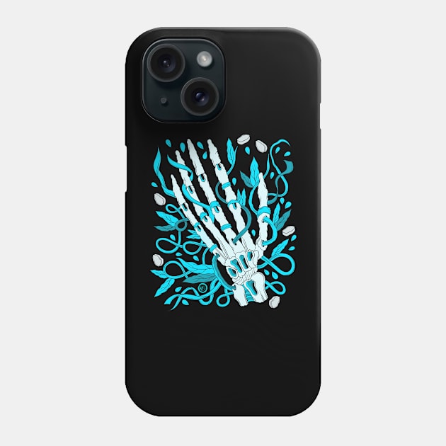 Skeleton Hand Nature Garden Phone Case by Scriptnbones