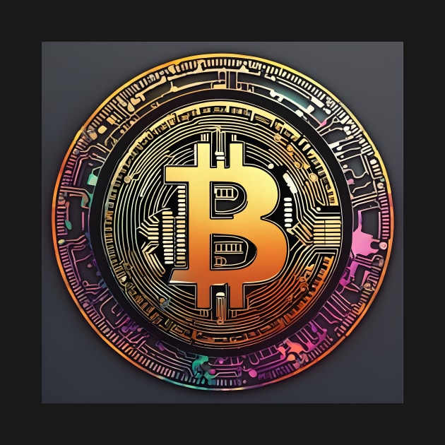 Bitcoin colorful by Creativeoptimize