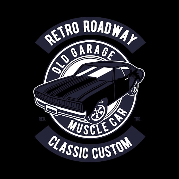 Retro Roadway Auto Muscle Car by BK55