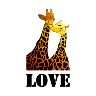 Love Giraffes Sunset T-Shirt