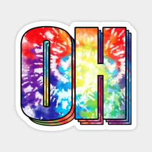 Ohio State OH tie dye colorful Magnet