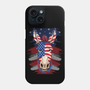 God bless america donkey Phone Case