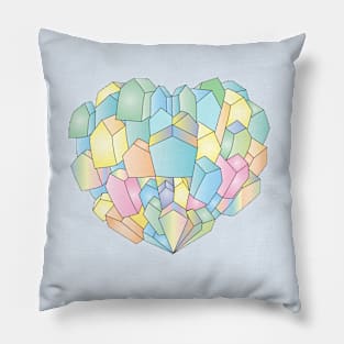 Heart of houses pastel Pillow