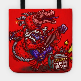 Rock raptor (Red/Blue) Tote