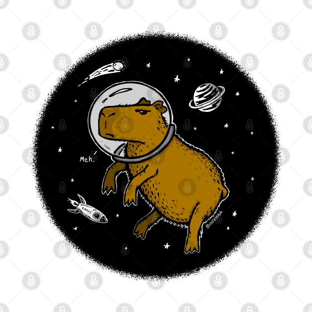 Capybara Astronaut in Space - Meh (Color version) by UselessRob