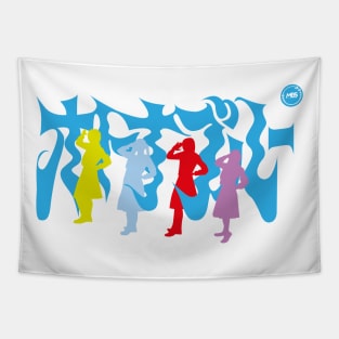 Silhouette design of the Atarashii Gakko group! in the otonablue era Tapestry