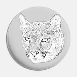 Cougar face Pin