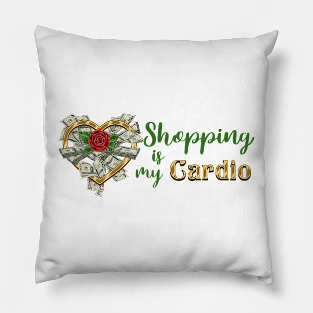 I Love Shopping Pillow by OA_Creation