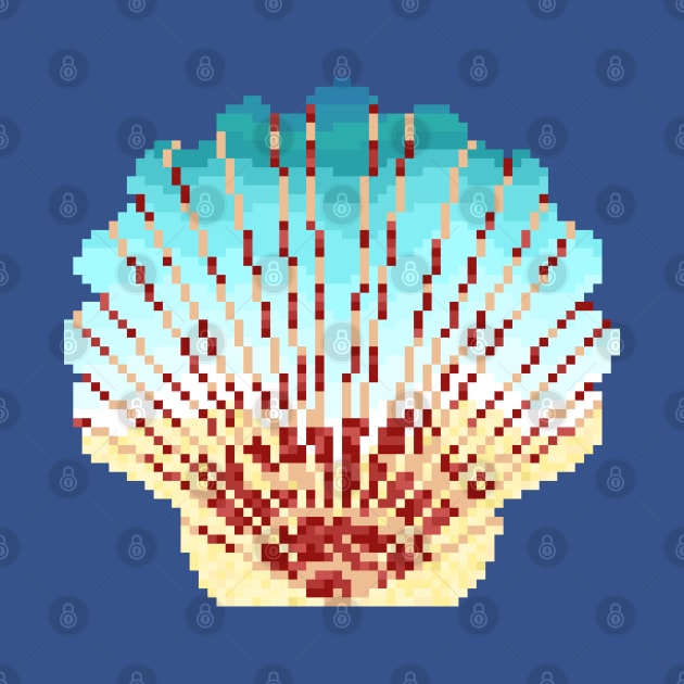 Modern Pixel Sea Clam by jofudachi