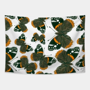 Red admiral butterfly  pattern Tapestry
