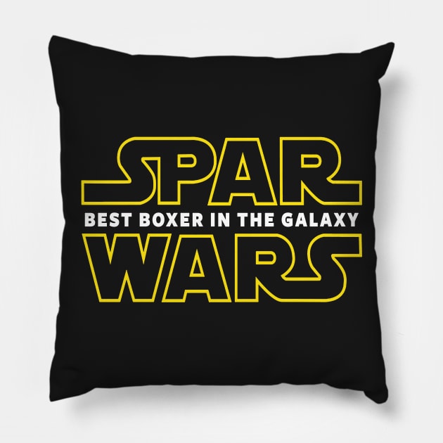 SPAR WARS - BEST BOXER IN THE GALAXY Pillow by ShirtFace
