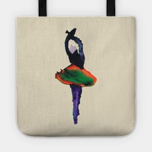 Exquisite Ballerina Watercolor: Vibrant Dance Art by Rita Tote