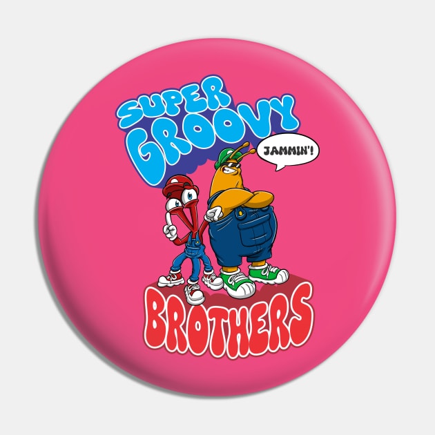 Super Groovy Brothers Pin by Variart Studios