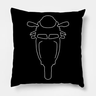 Ducati 916 outline graphic (white) Pillow