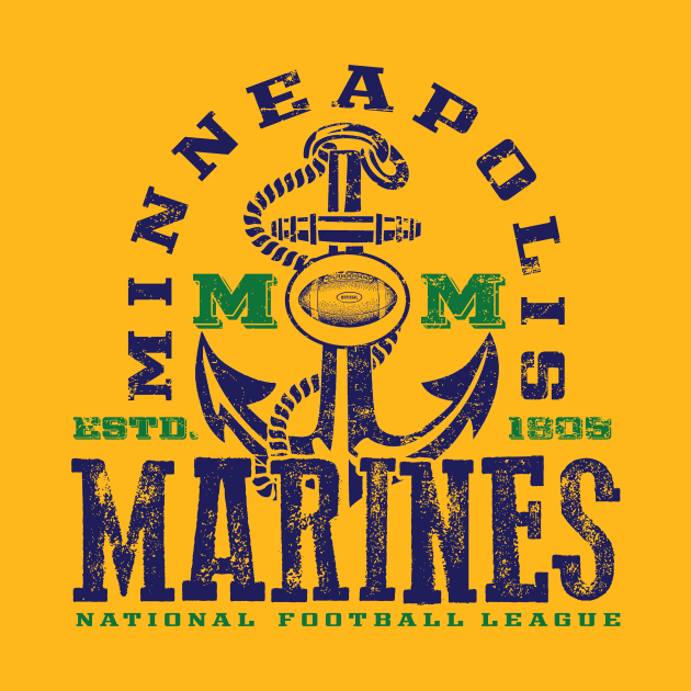 Minneapolis Marines Football by MindsparkCreative